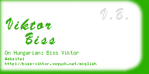 viktor biss business card